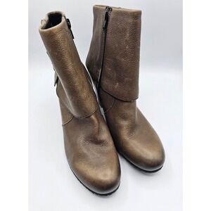 BOC Born Concepts Ankle Booties Boots Womens 8 Brown Leather Buckles